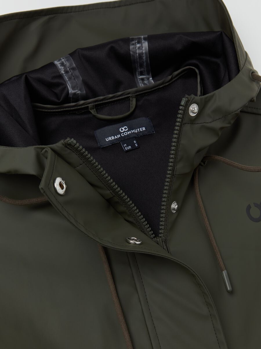 Parka impermeabile con stampa logo_5