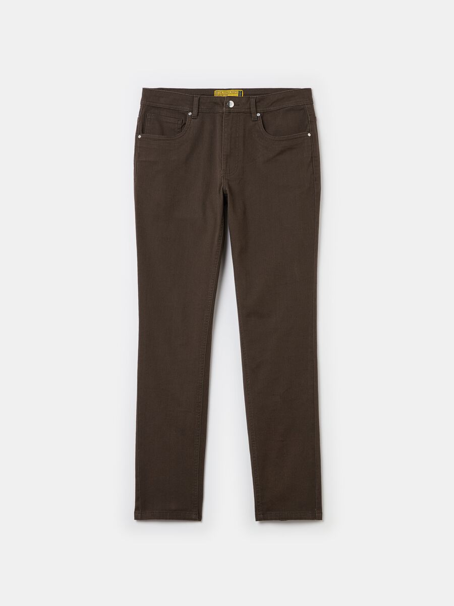 Stretch twill trousers with five pockets_4