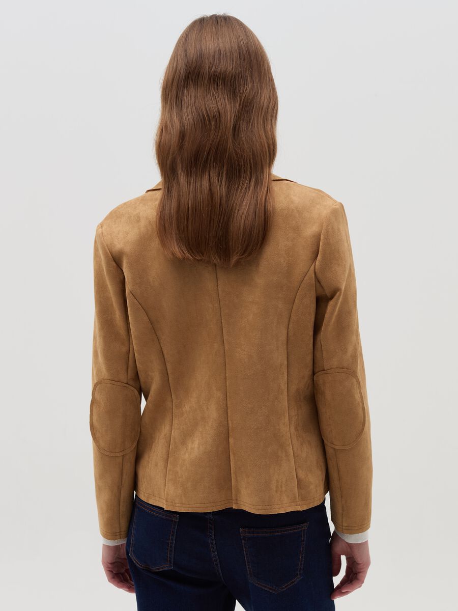 Suede single-breasted blazer_2