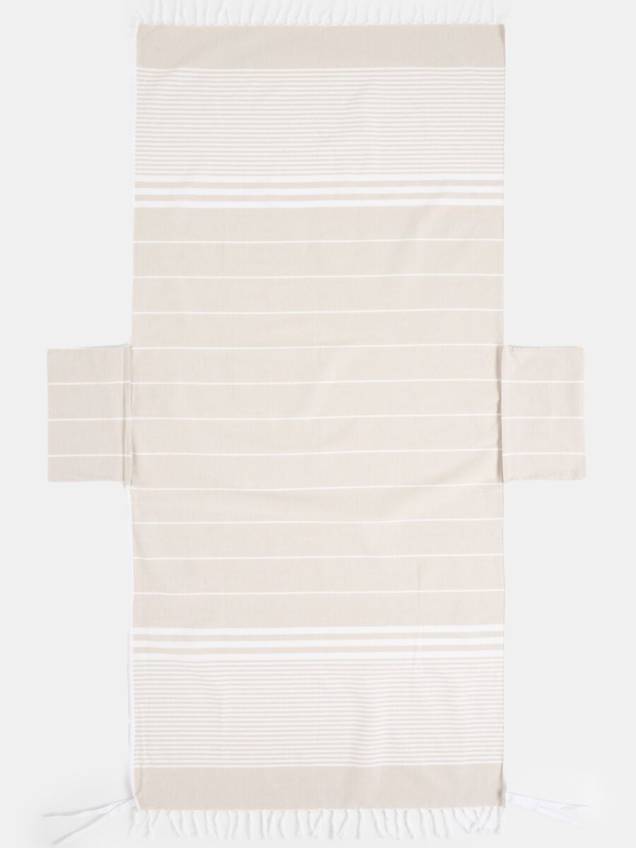 Cotton beach towel with pockets_0