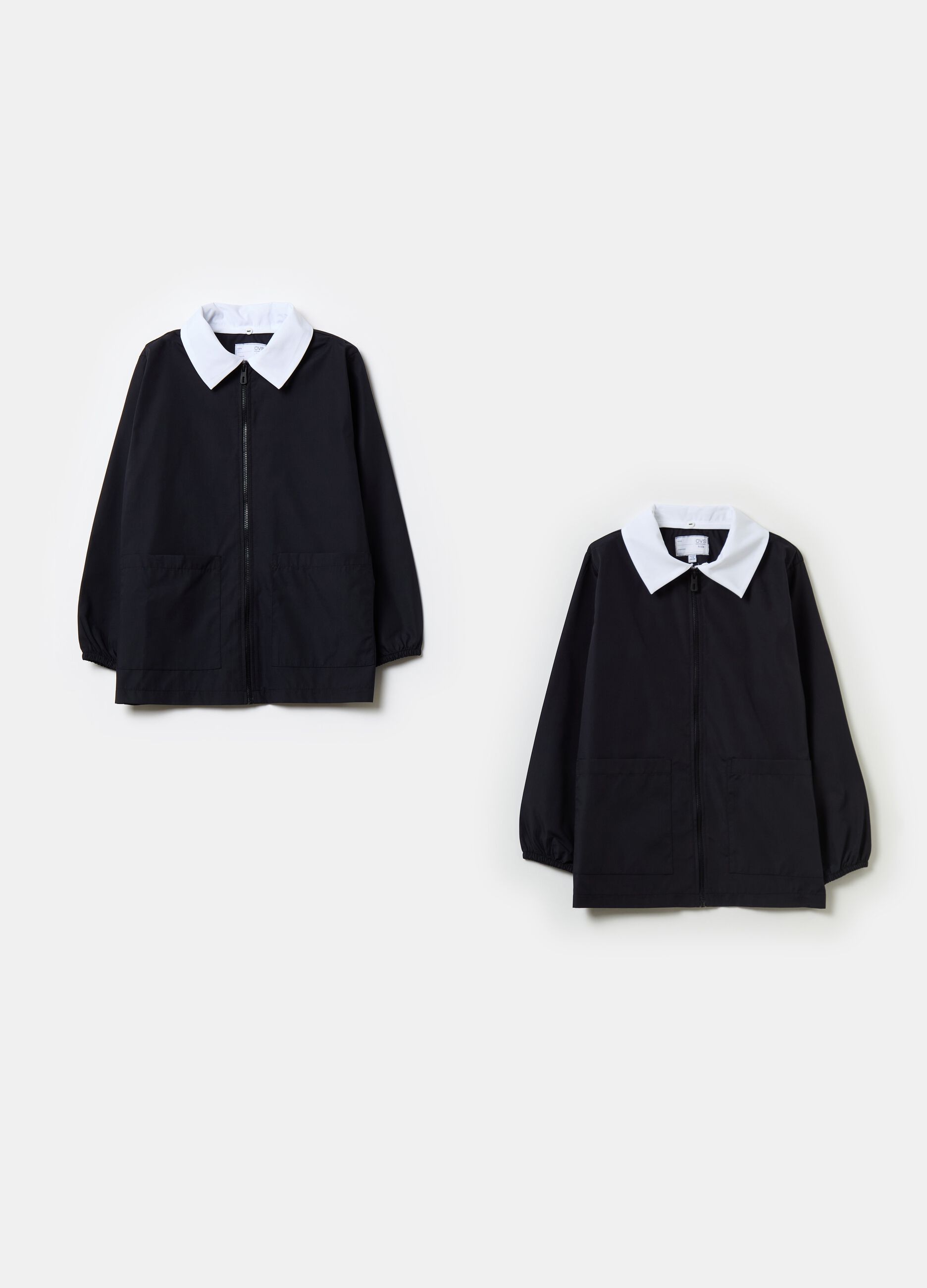 Two-pack short smocks with zip