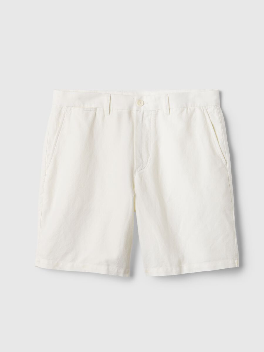 Linen and cotton Bermuda shorts_3