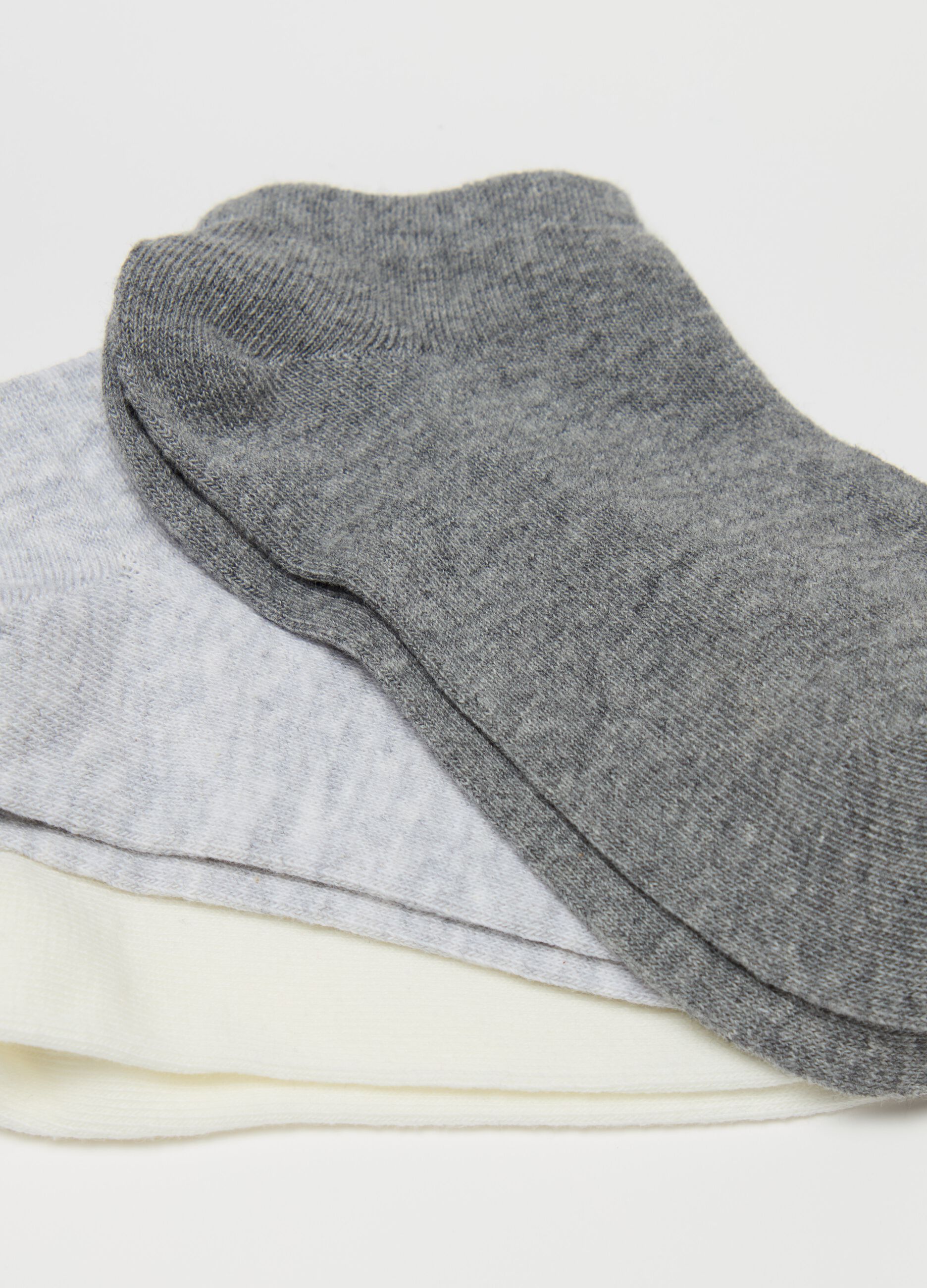 Seven-pair pack shoe liners in organic cotton