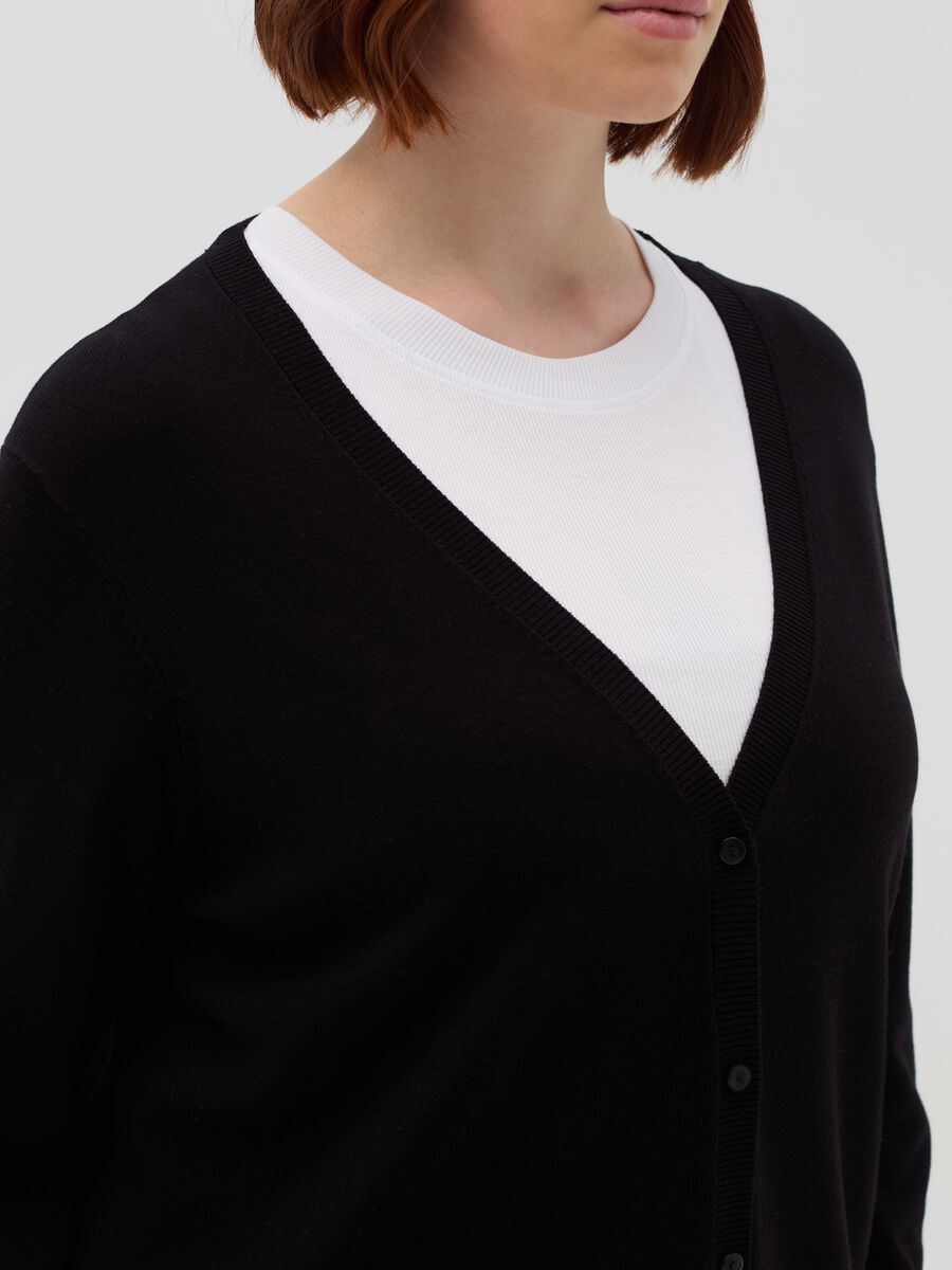 Curvy V-neck cardigan_2