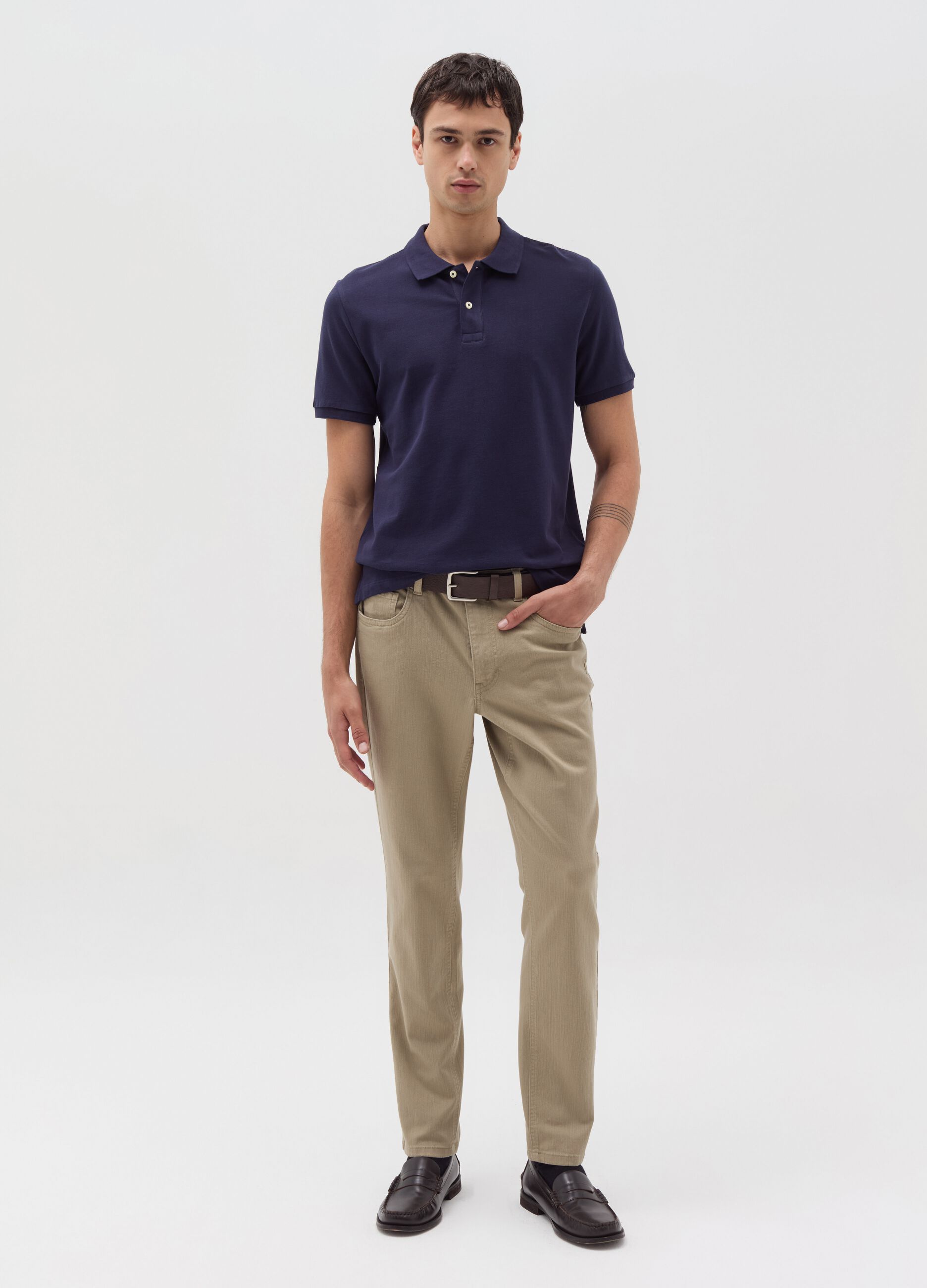 Cotton pique polo shirt