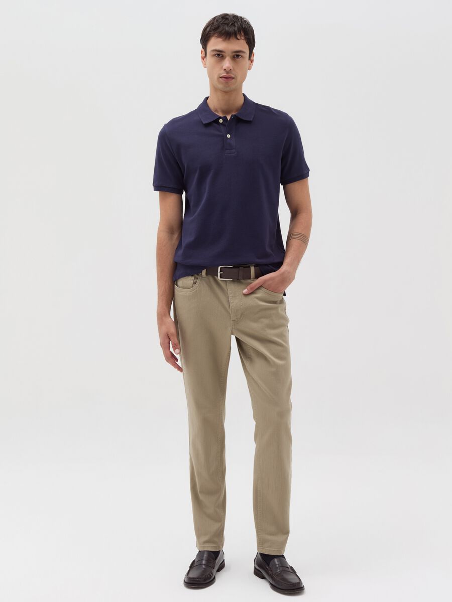 Cotton pique polo shirt_0