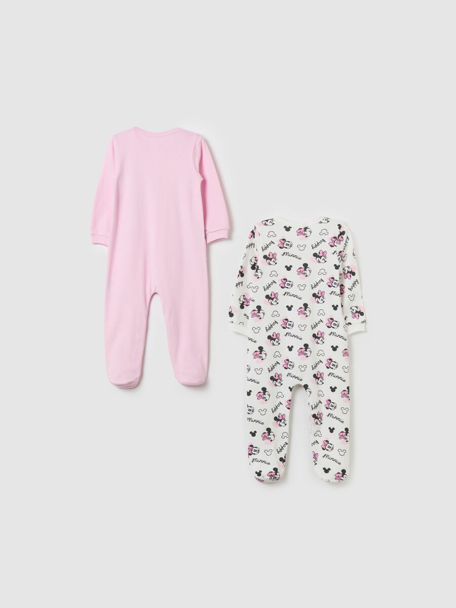 Two-pack onesies in organic cotton with Minnie Mouse print_1