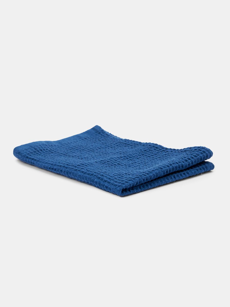 Waffle guest towel in viscose blend cotton_0