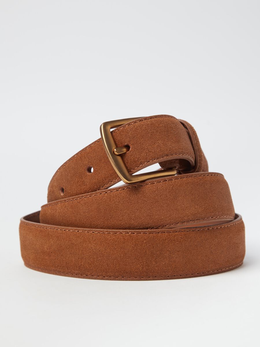 Contemporary belt in suede leather_2