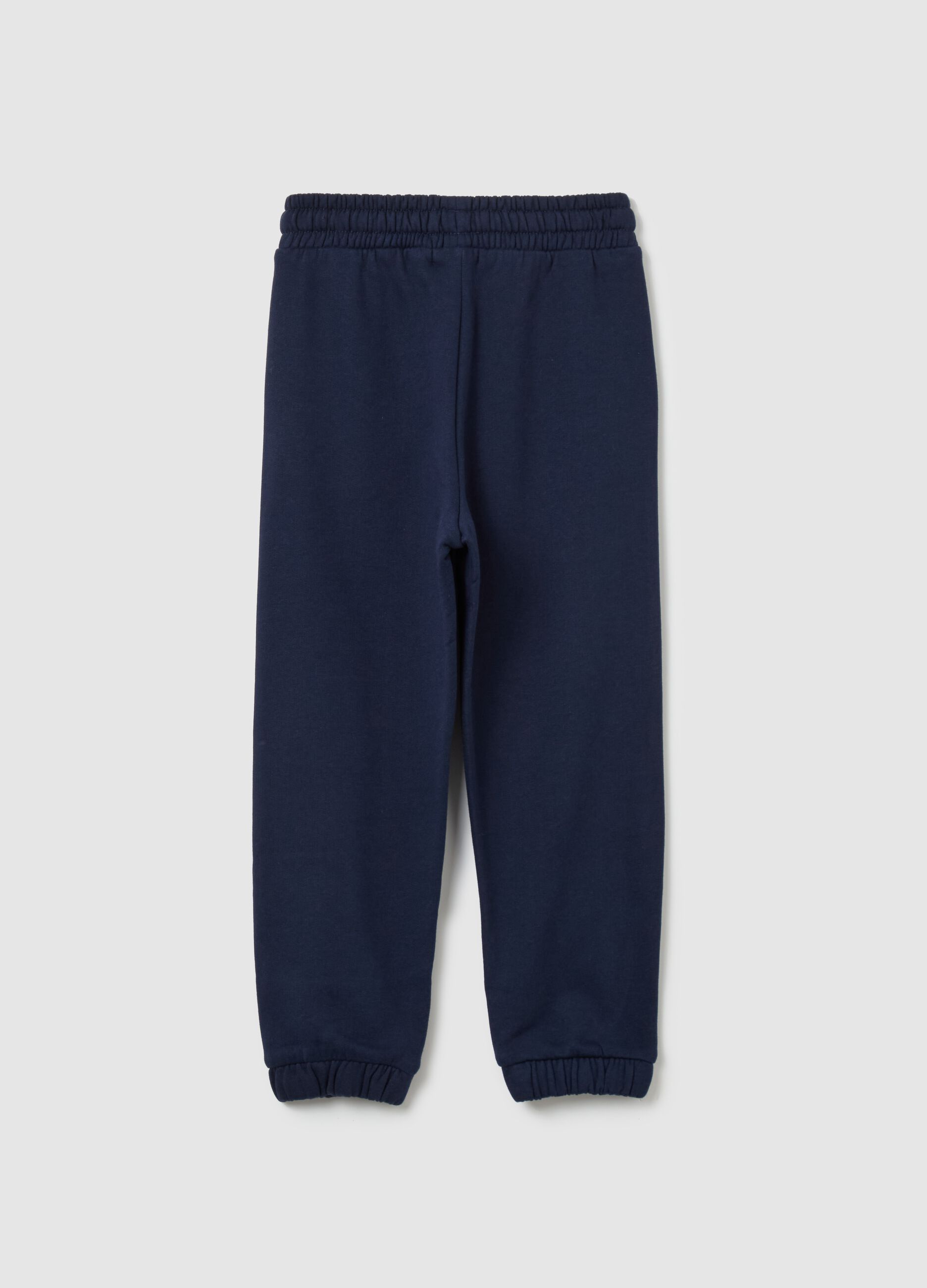 Fleece joggers with drawstring