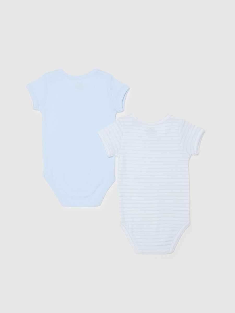 Two-pack striped bodysuits in organic cotton_1