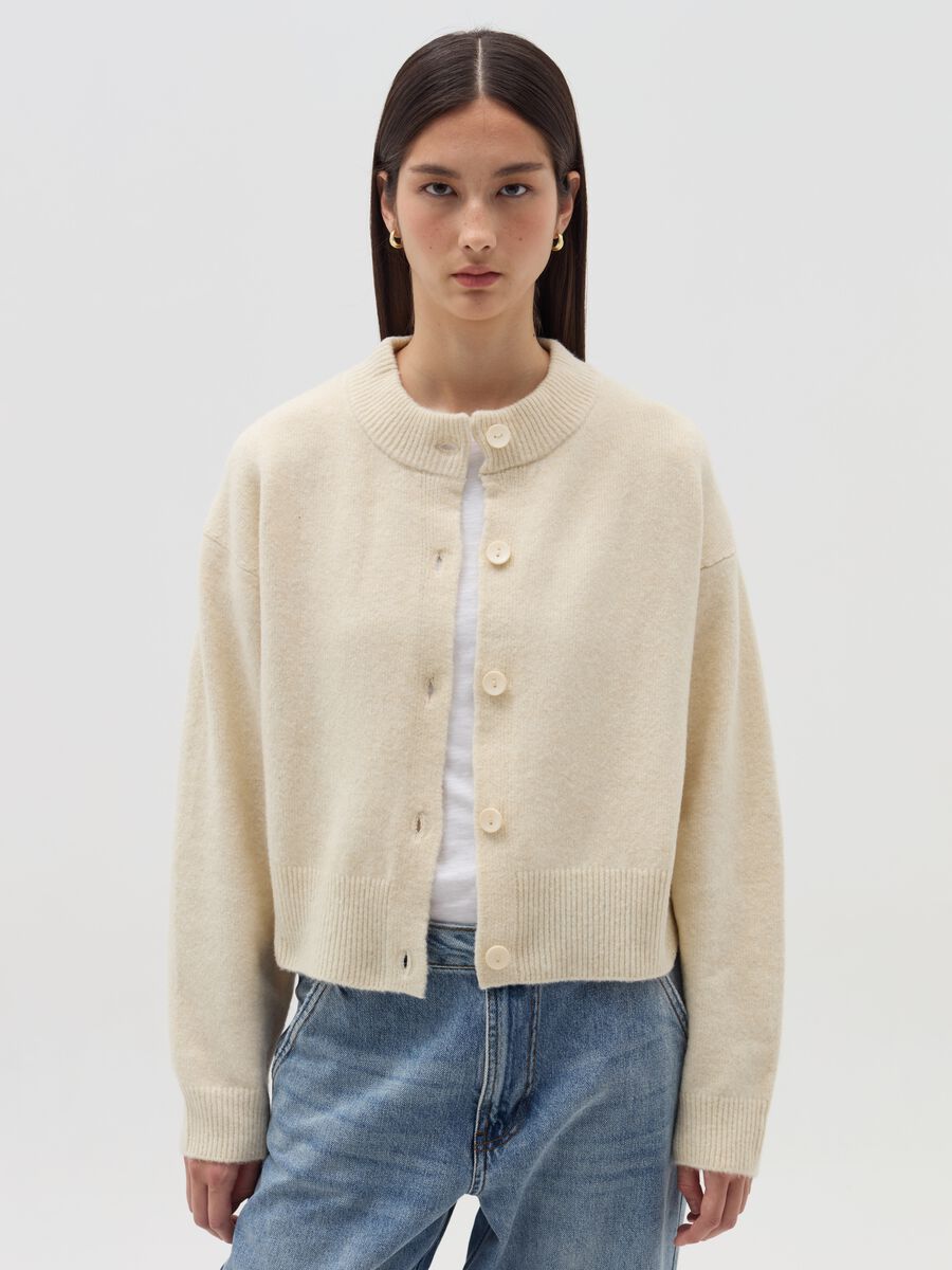 Oversized bomber jacket in wool blend_1