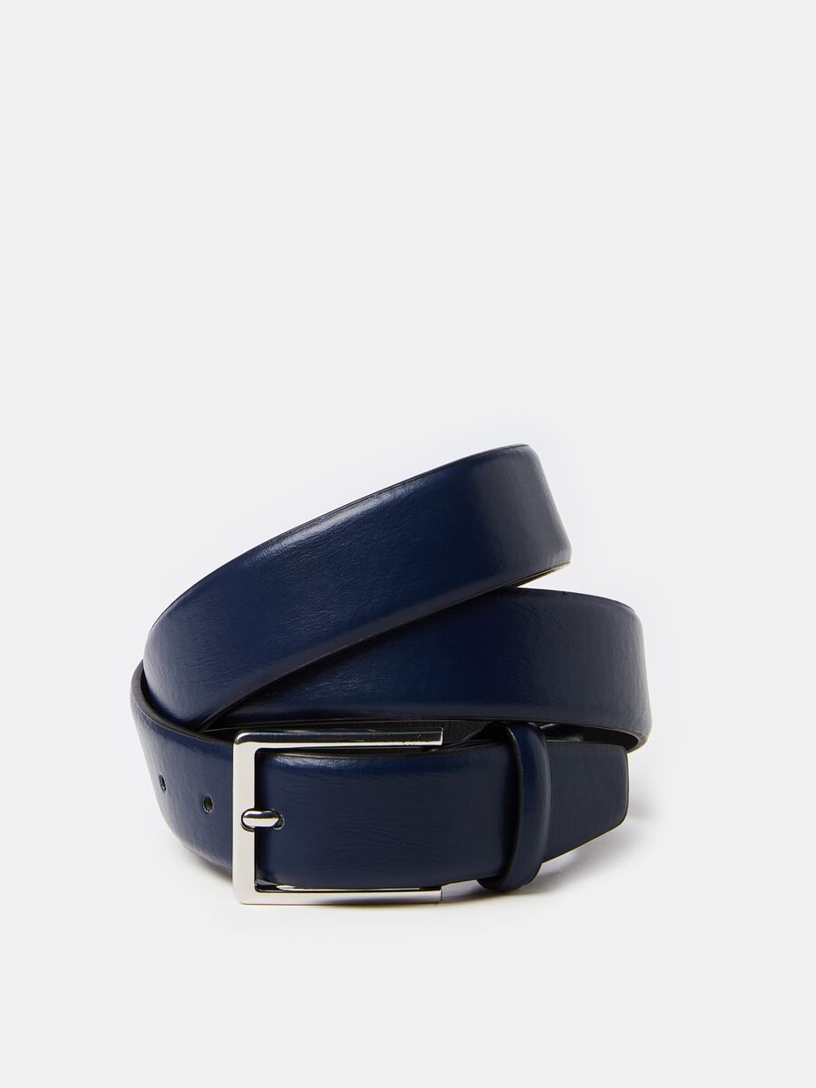 Solid colour belt with square buckle_0