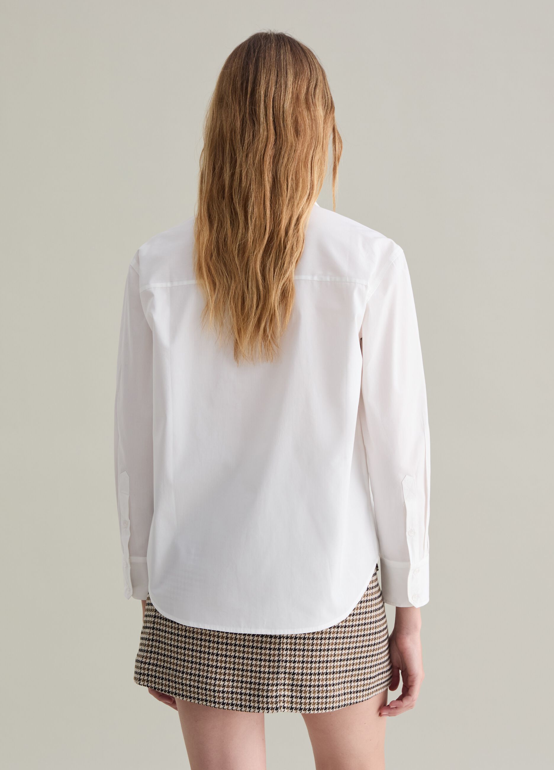 Poplin shirt with pocket