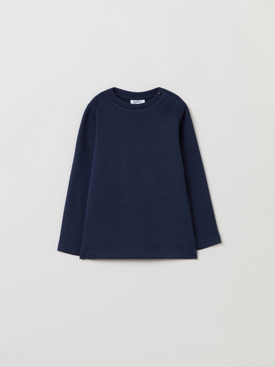 Long-sleeved T-shirt in cotton interlock_0