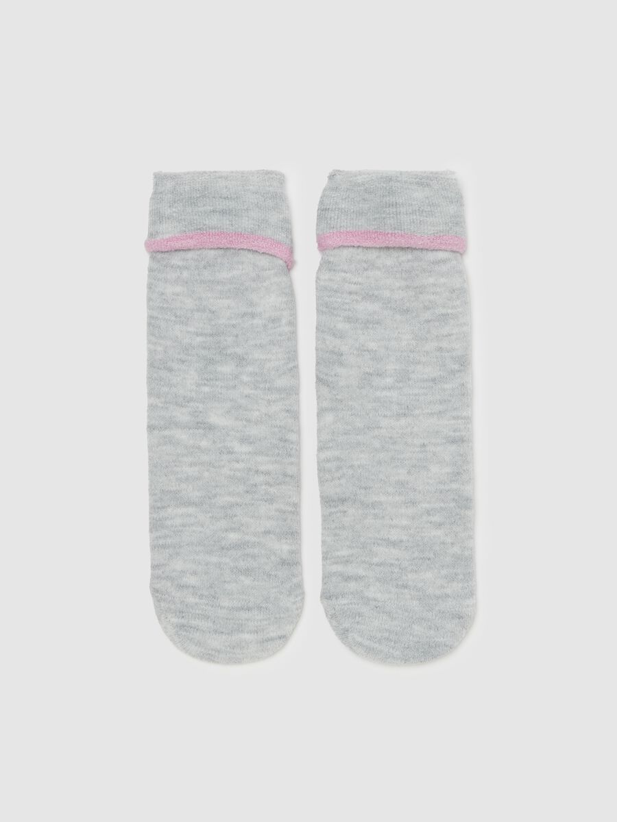 Short slipper socks with fold_0