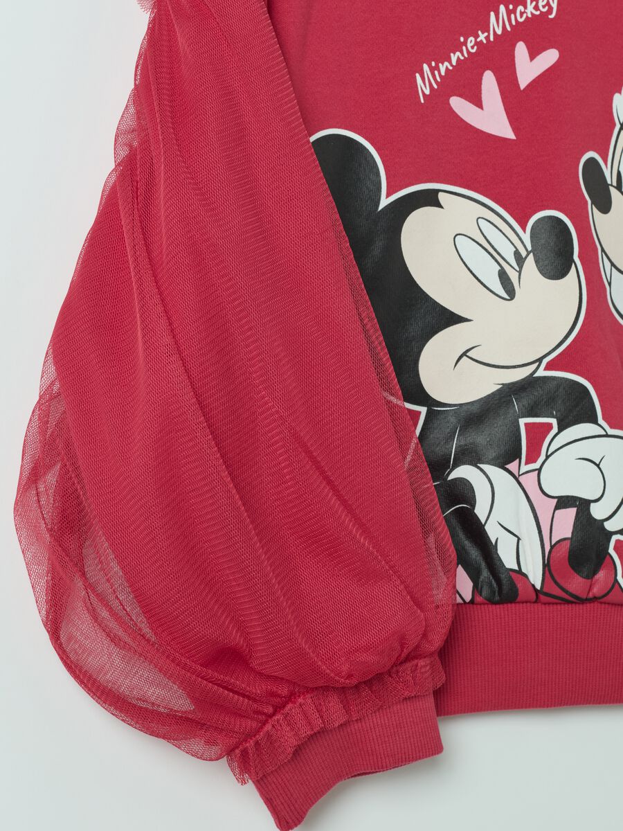 Felpa con tulle e stampa "Mickey + Minnie"_2