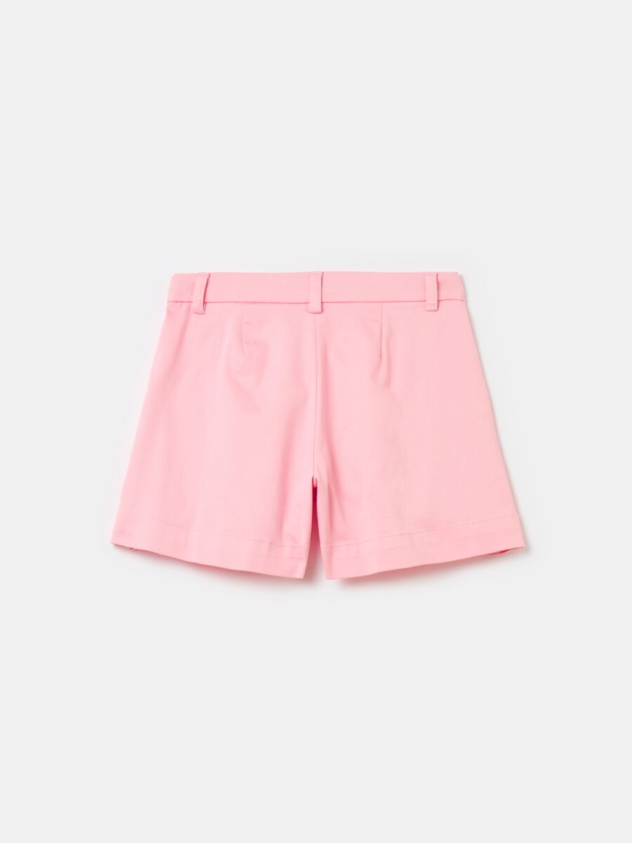 Stretch cotton shorts with pockets_1