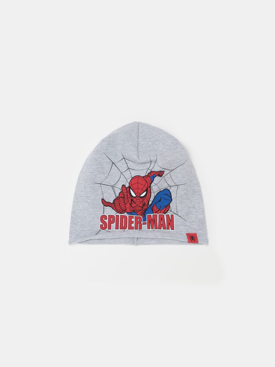 Hat in French terry with Spider-Man print_0