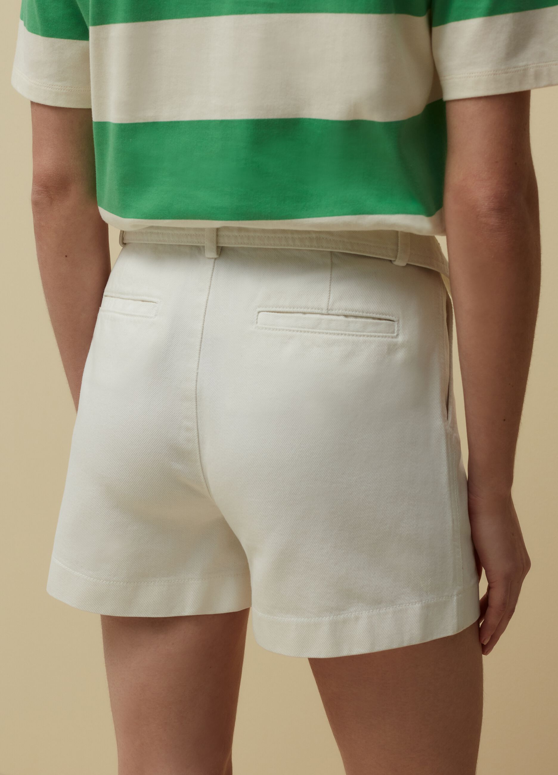 Denim shorts with belt