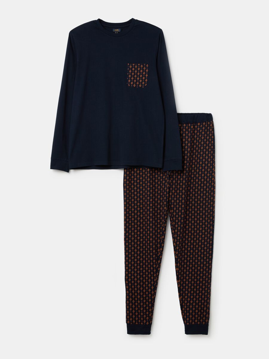 Long pyjama top with contrasting pocket_4