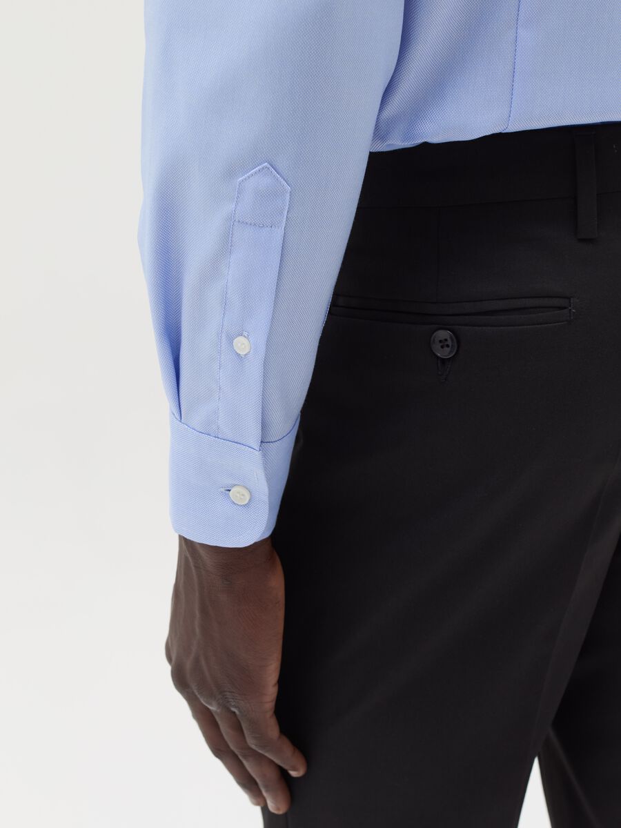 Slim-fit shirt in double-twist Oxford cotton_3