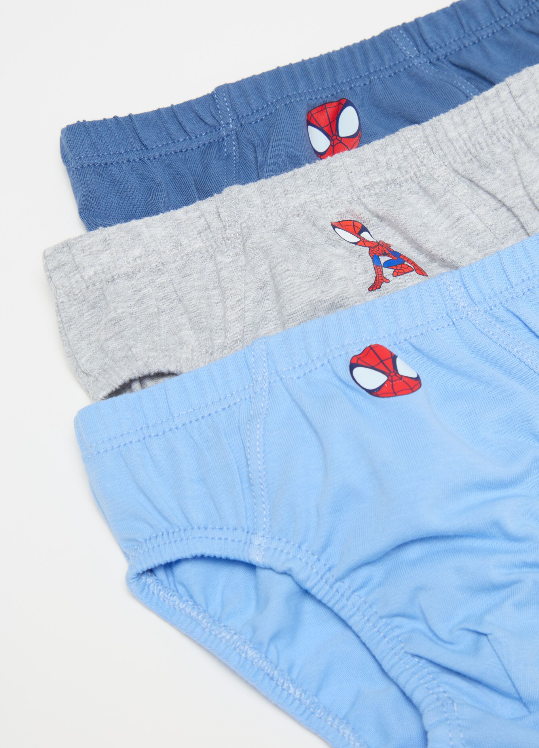 Five-pack organic cotton briefs with Spidey print