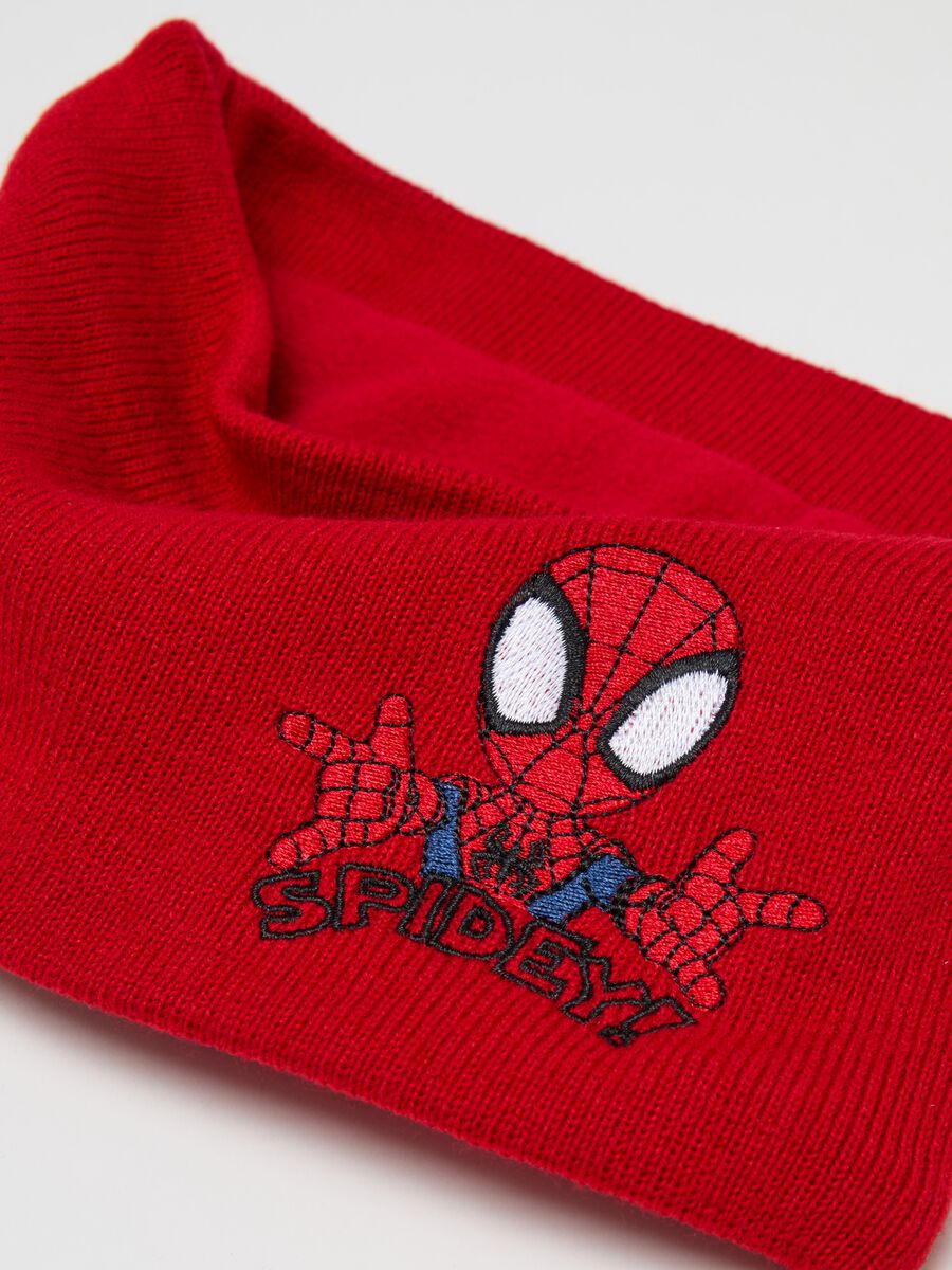 Scaldacollo in maglia con ricamo Spidey_1