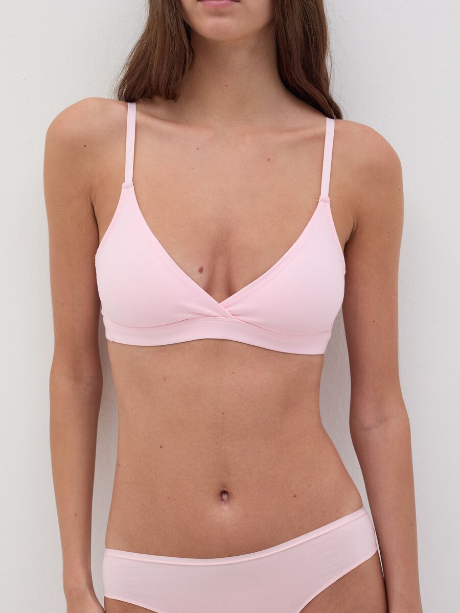 The Triangle solid colour semi-padded bra_1