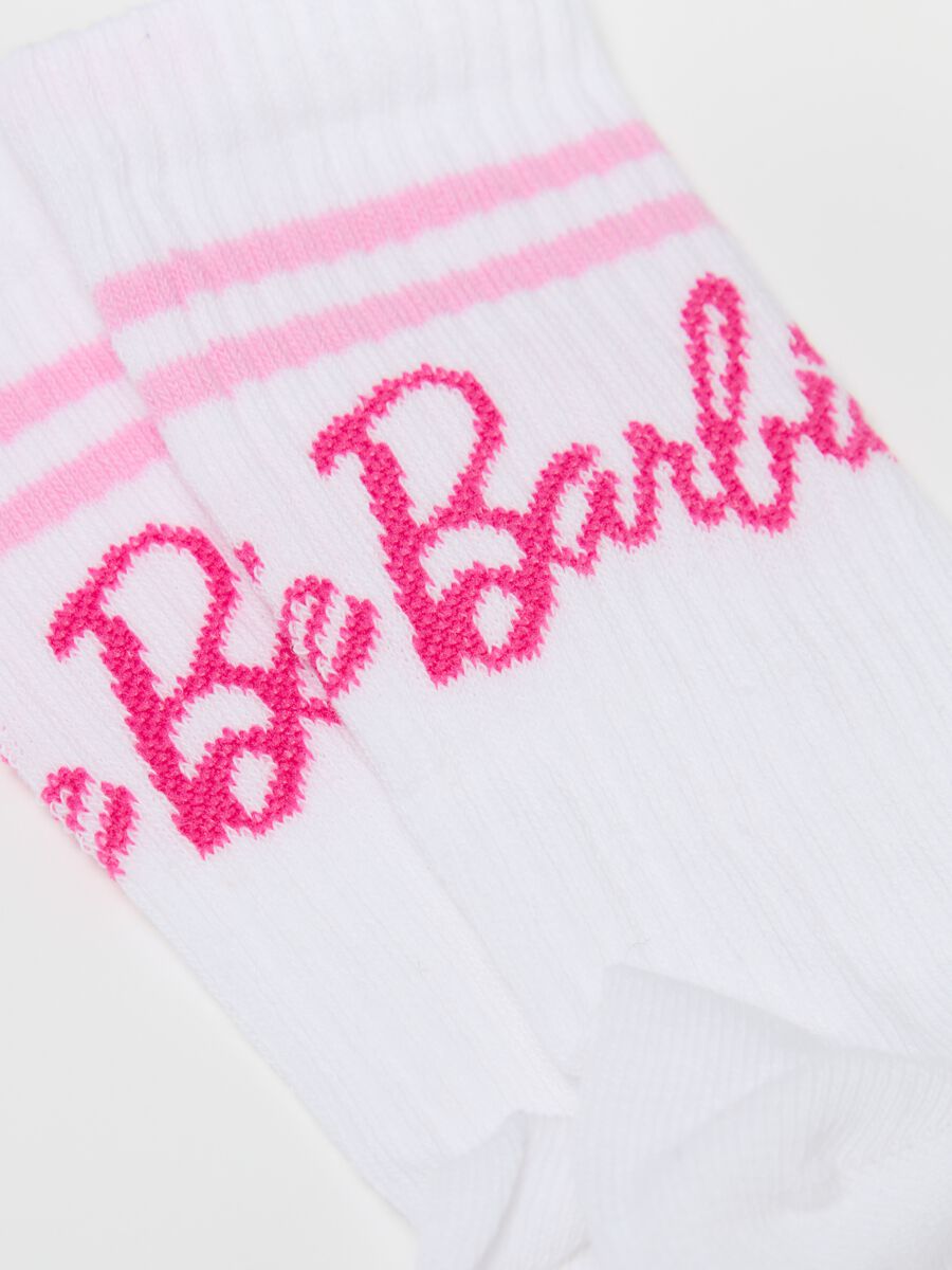 Two-pair pack stretch socks with Barbie lettering_2