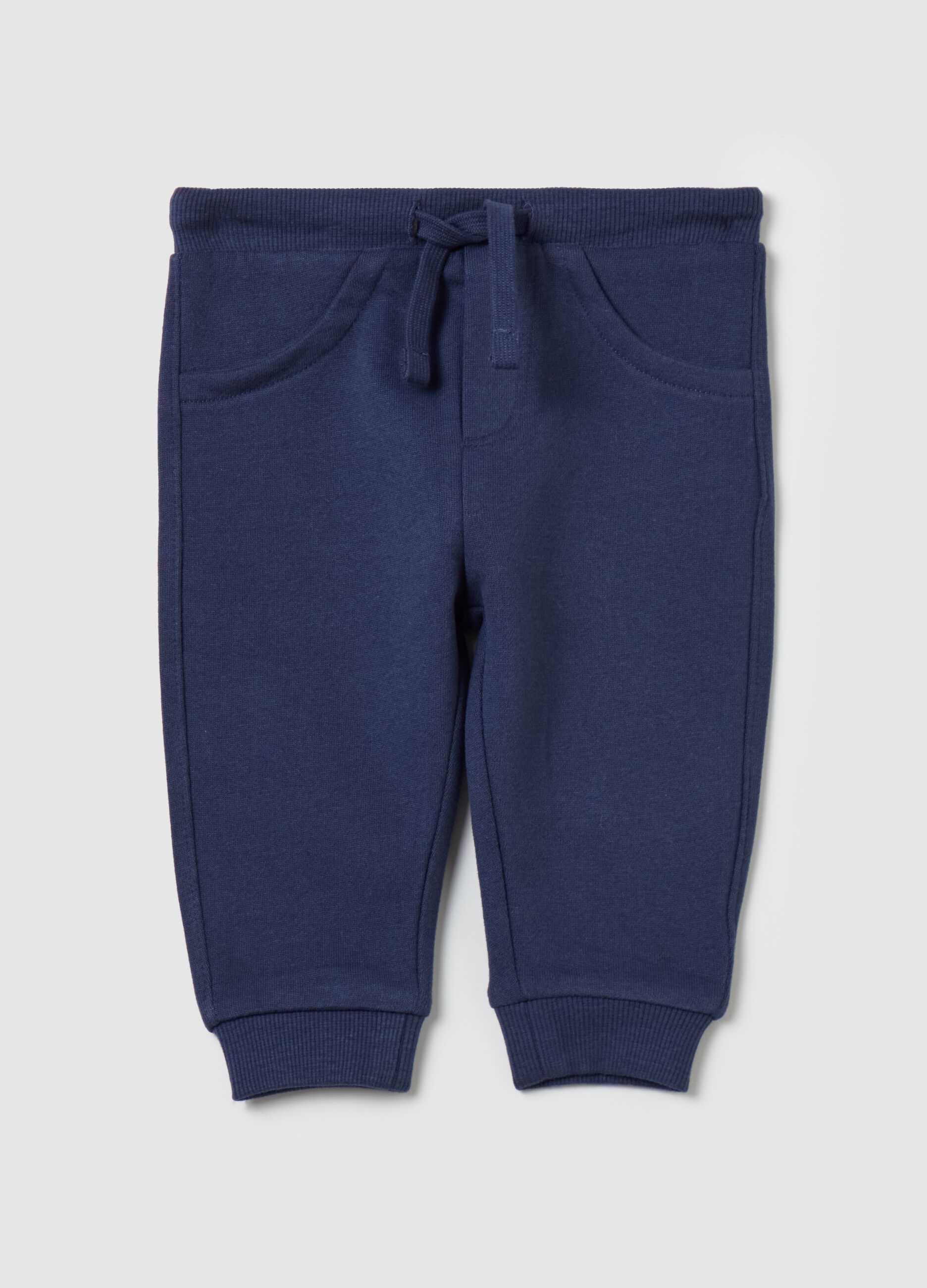 Fleece joggers with drawstring