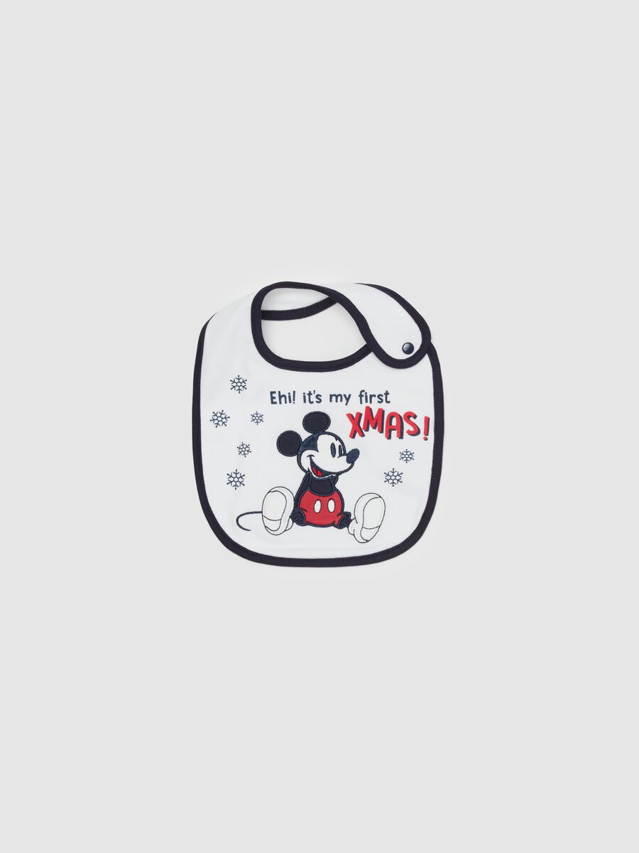 Bib with Christmas Mickey Mouse print_0