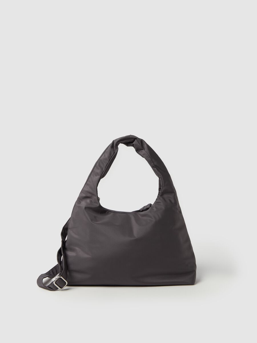 Nylon hobo bag with shoulder strap_0