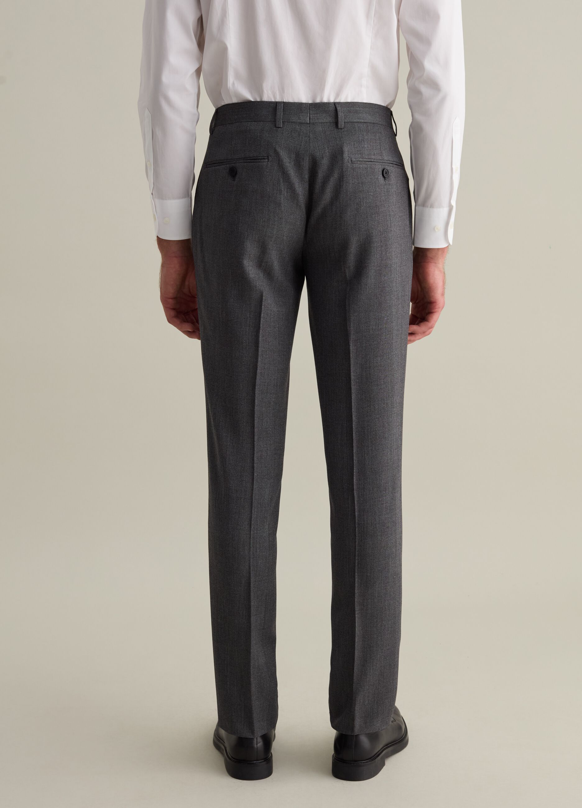 Mélange easy-fit trousers