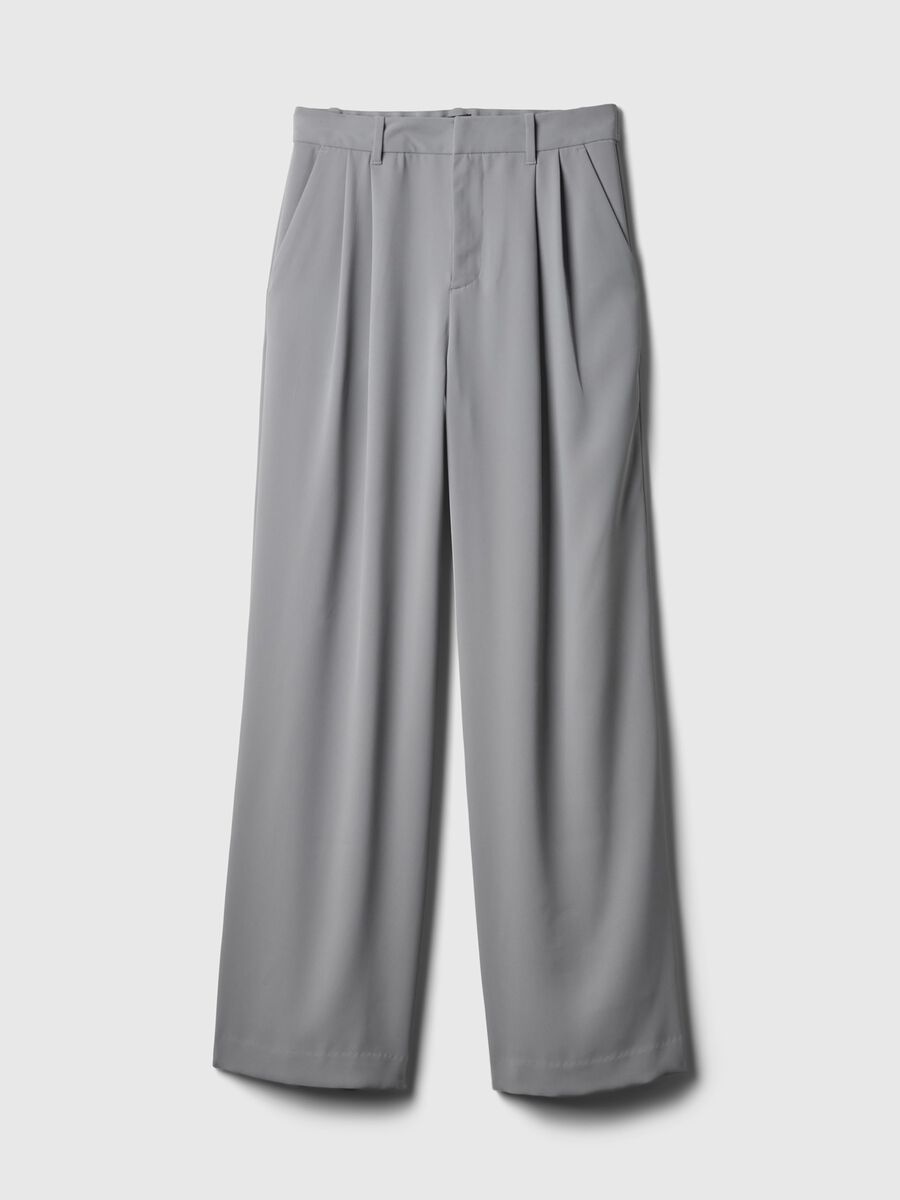 Wide-leg trousers with high waist and darts_5