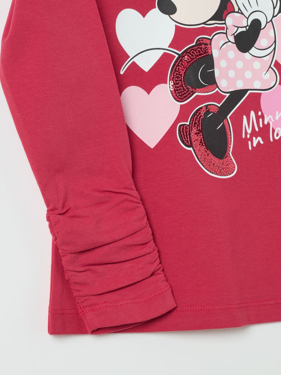 T-shirt a collo alto con stampa Minnie_3