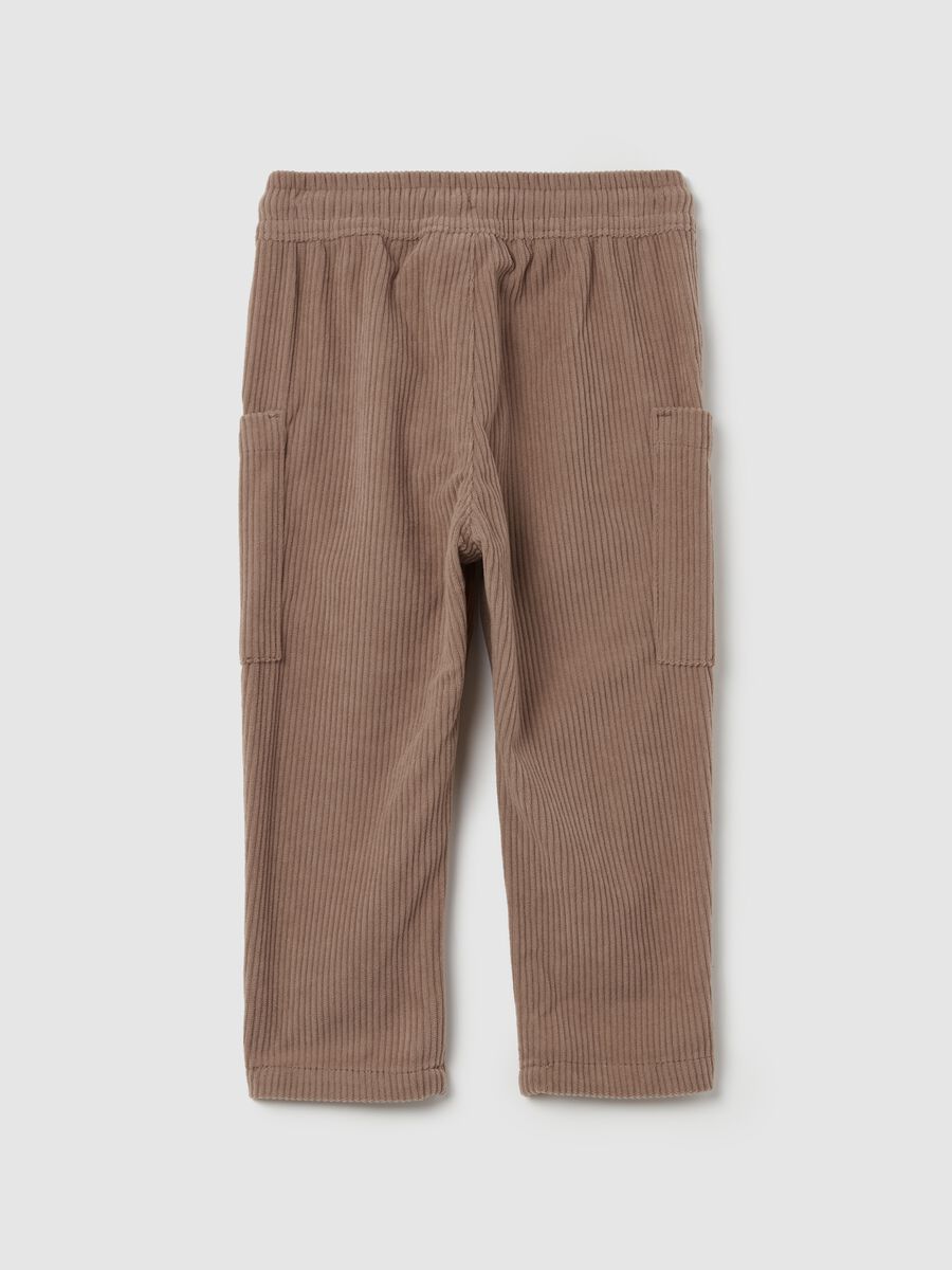 Pantalone jogger in corduroy con tasche_1