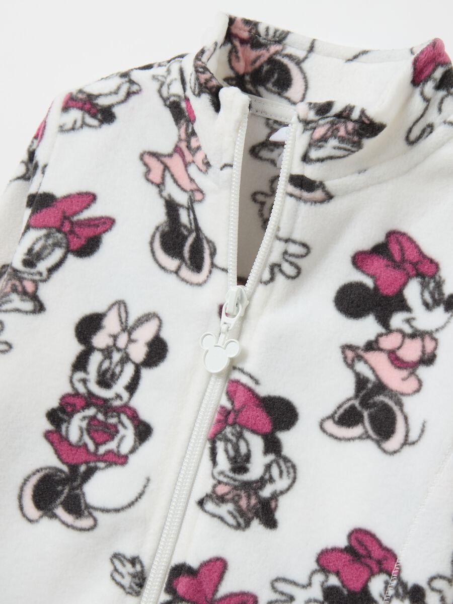 Full-zip sweatshirt in fleece with Minnie Mouse print_2