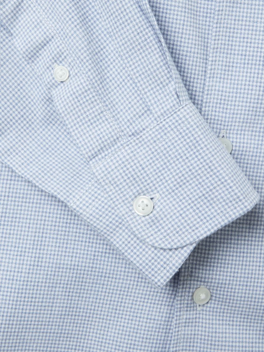 Contemporary slim-fit shirt with micro check pattern_5