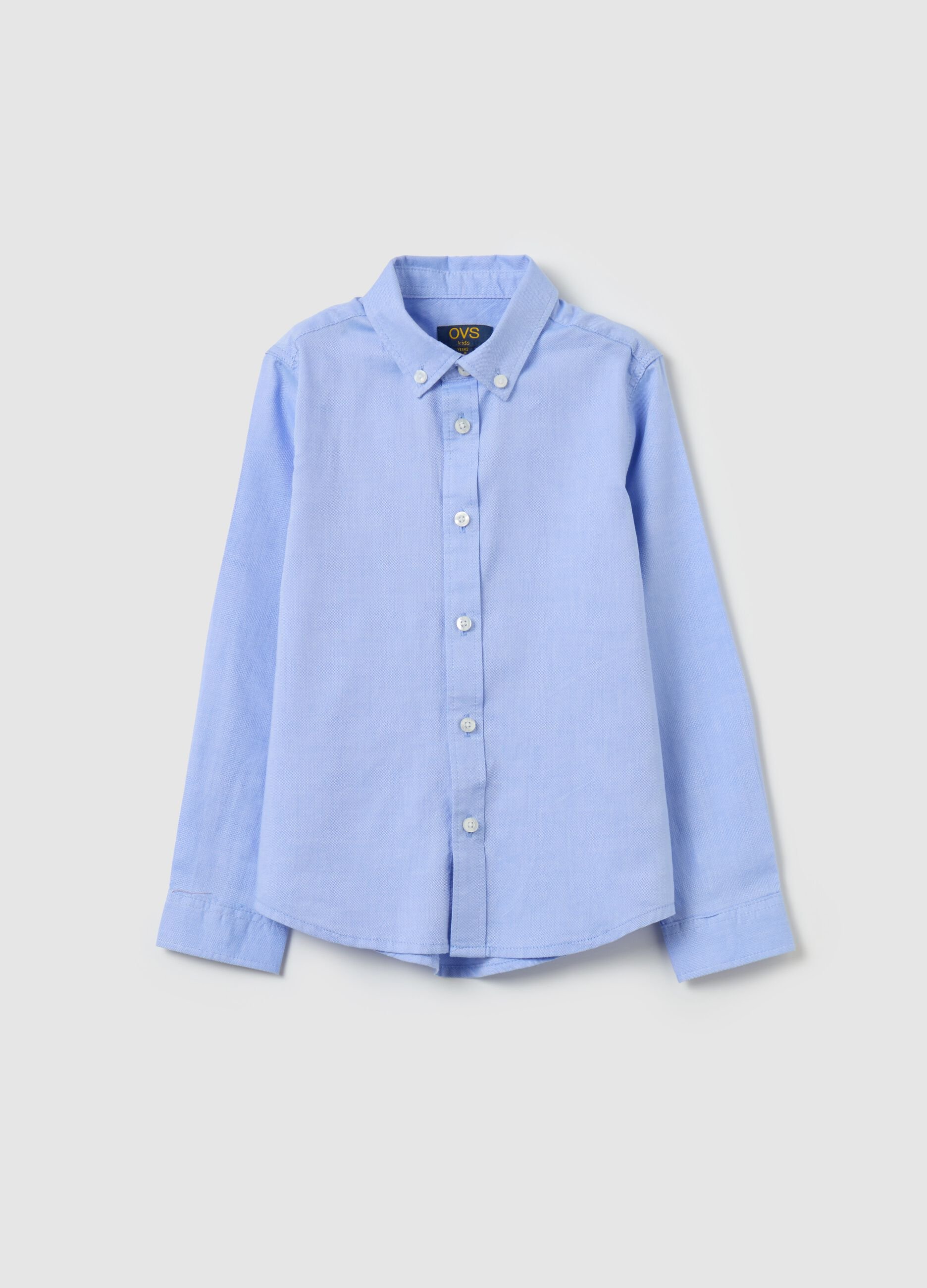 Button-down shirt in cotton twill