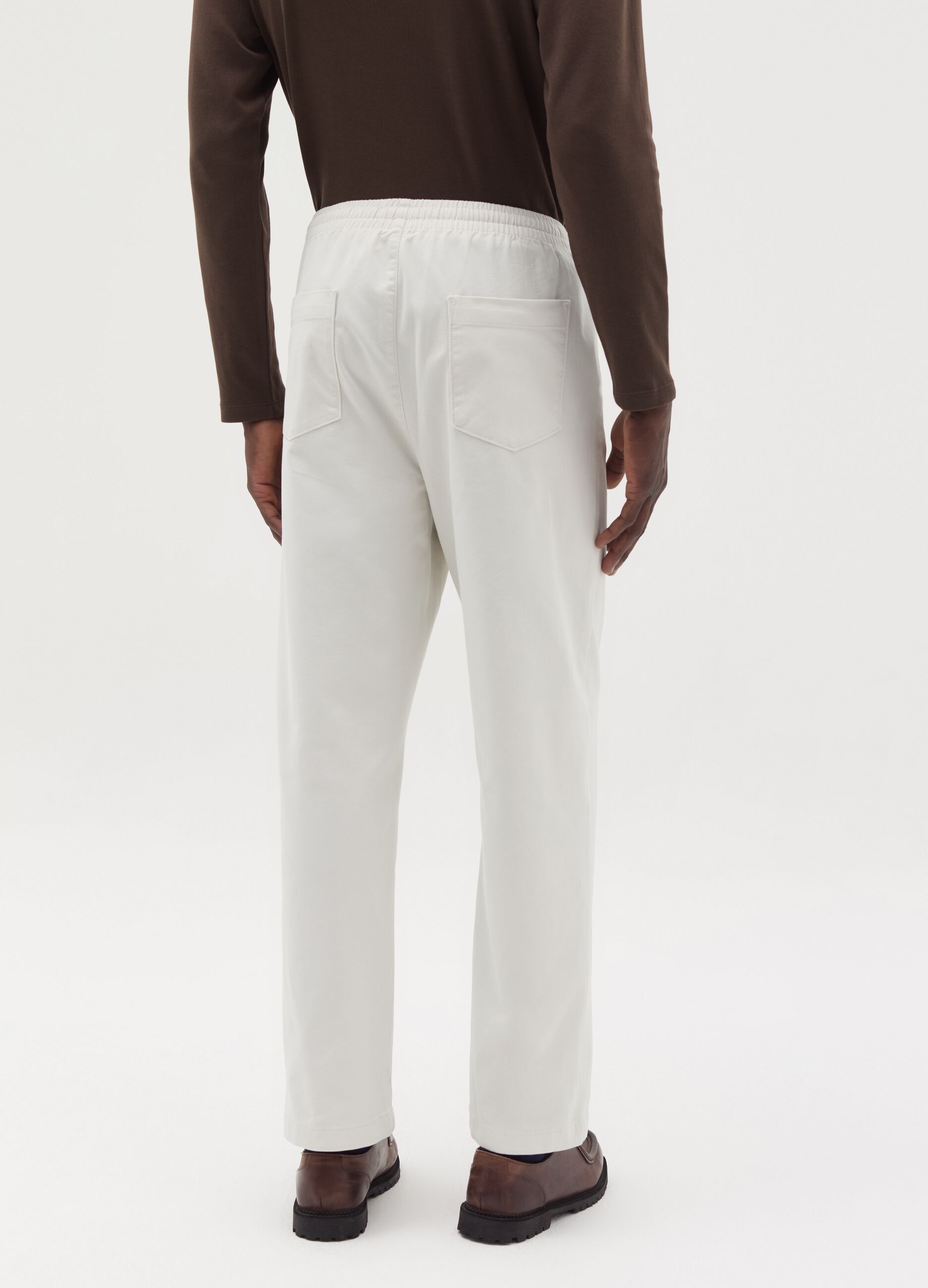 Chino trousers in stretch Oxford cotton