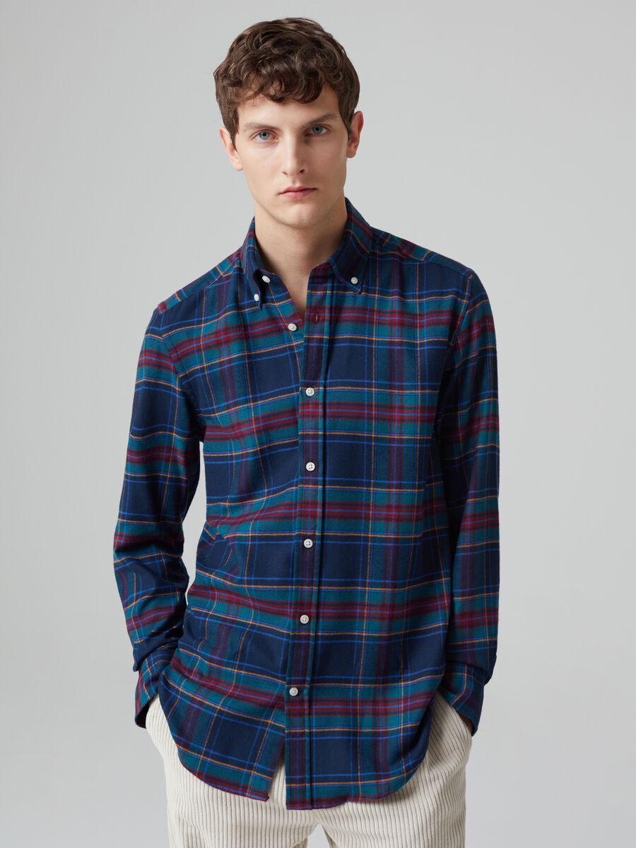 Flannel shirt with check pattern_0