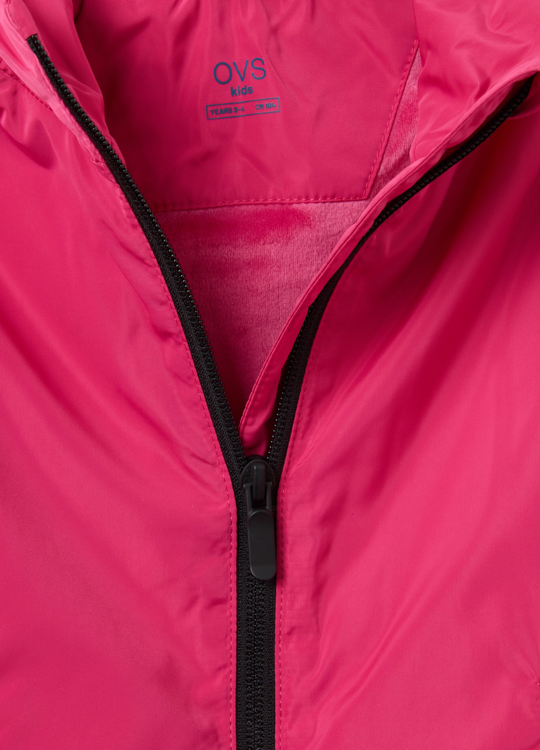 Short waterproof jacket with hood