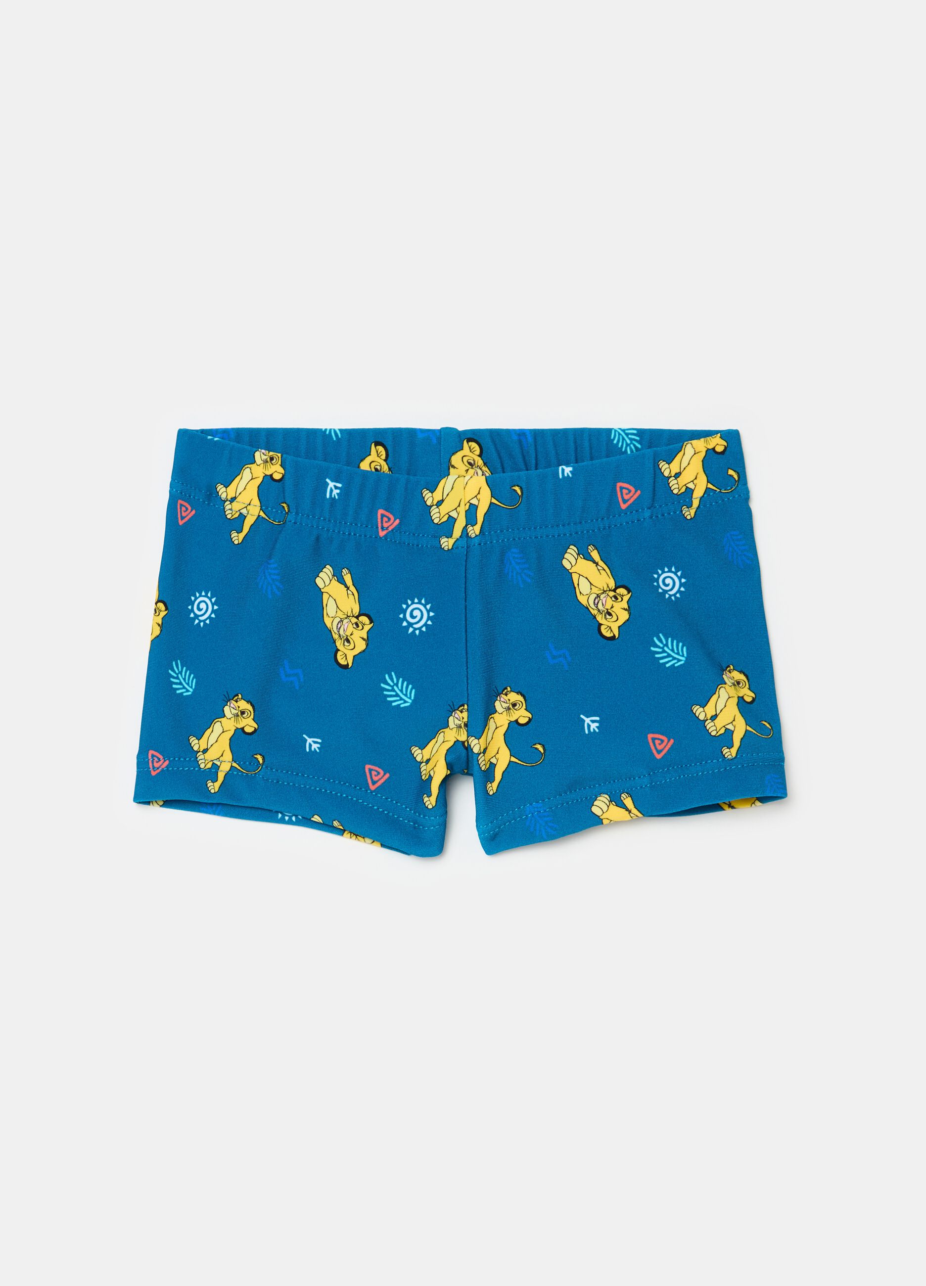 Swimming trunks with The Lion King print