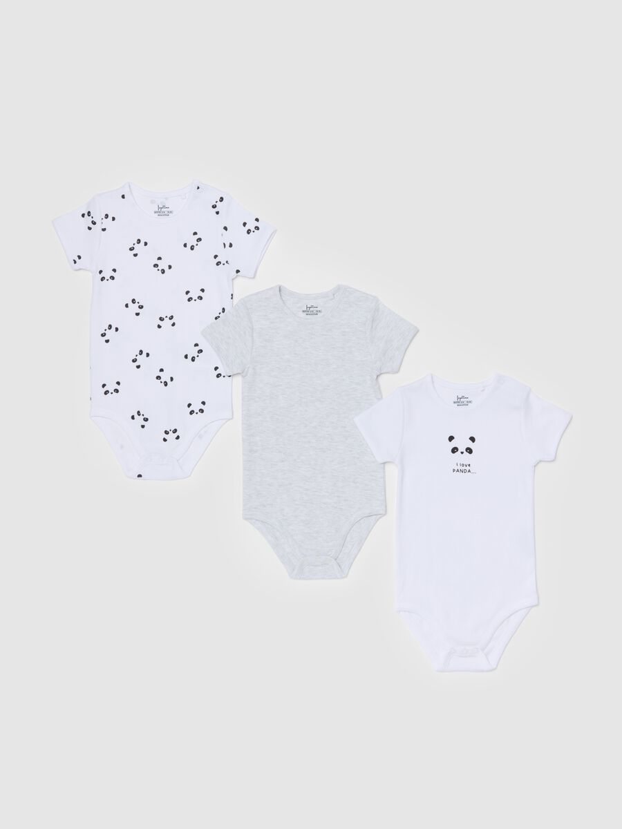 Three-pack bodysuits in organic cotton with print_0