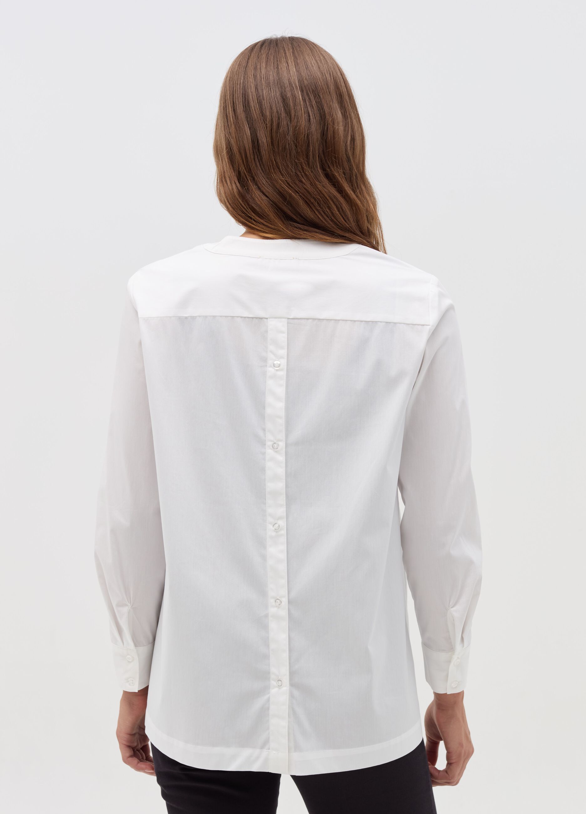 Camicia premaman con collo alla coreana