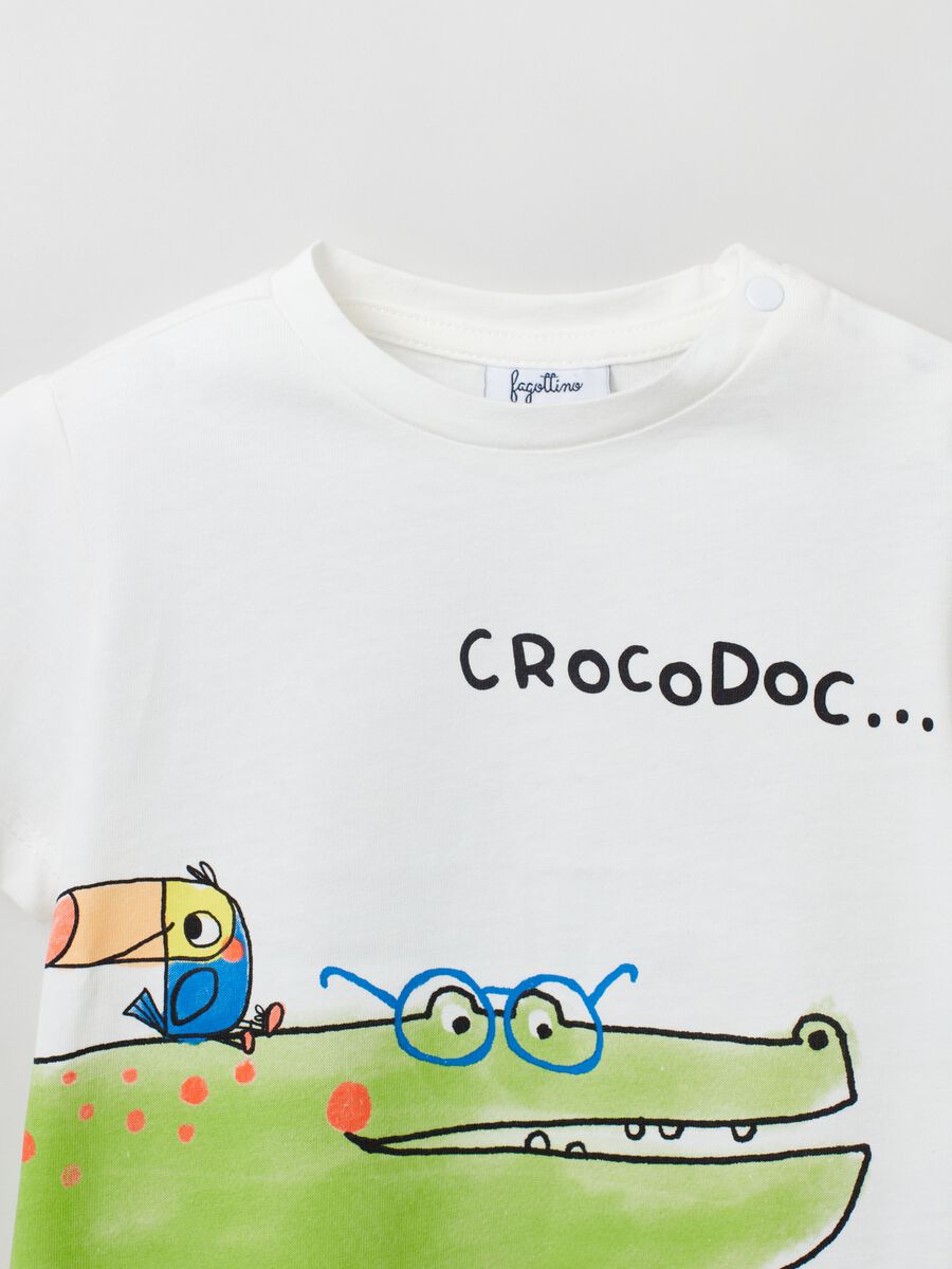 T-shirt con stampa coccodrillo_2