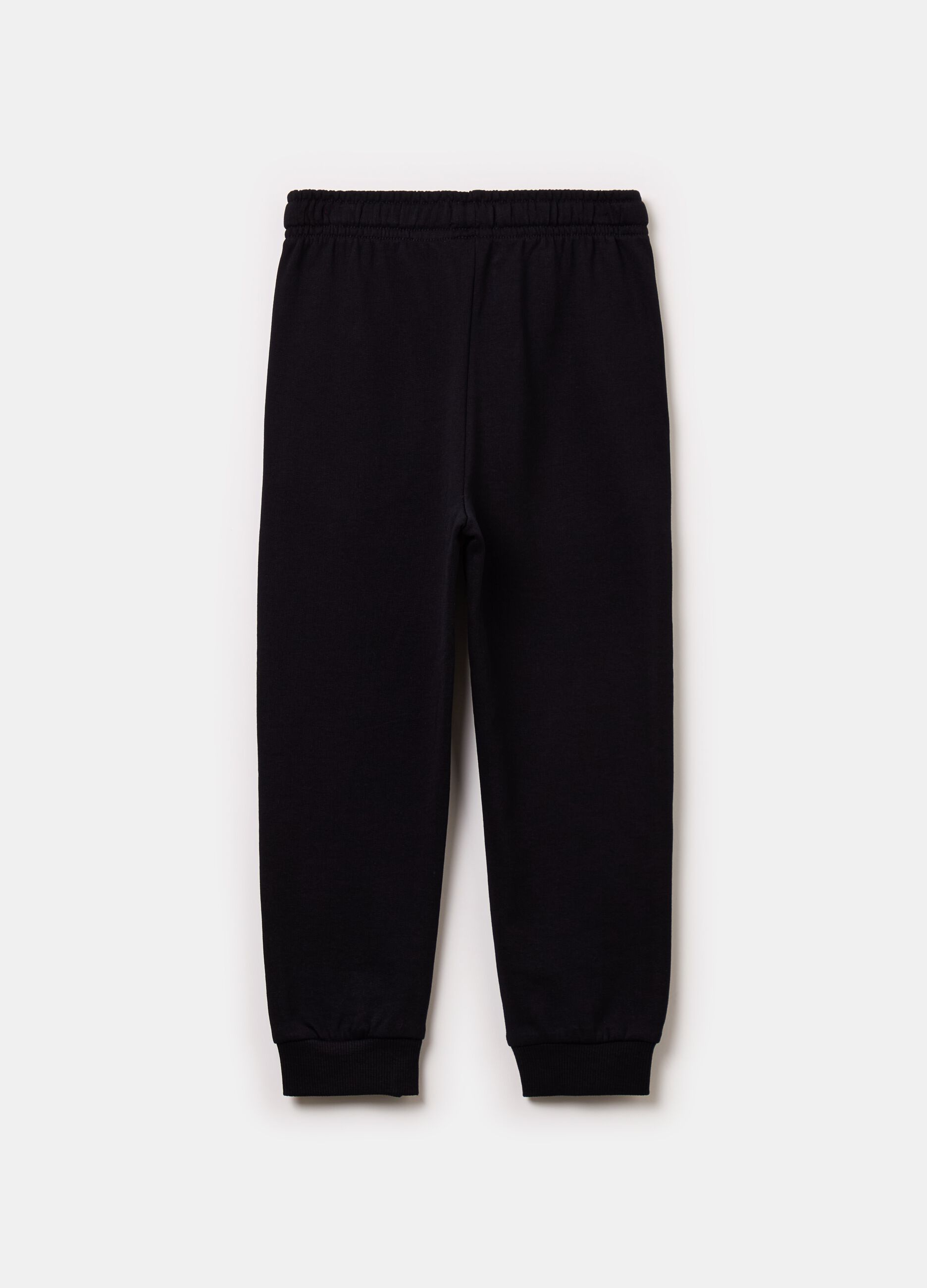 Fleece joggers with pockets and drawstring