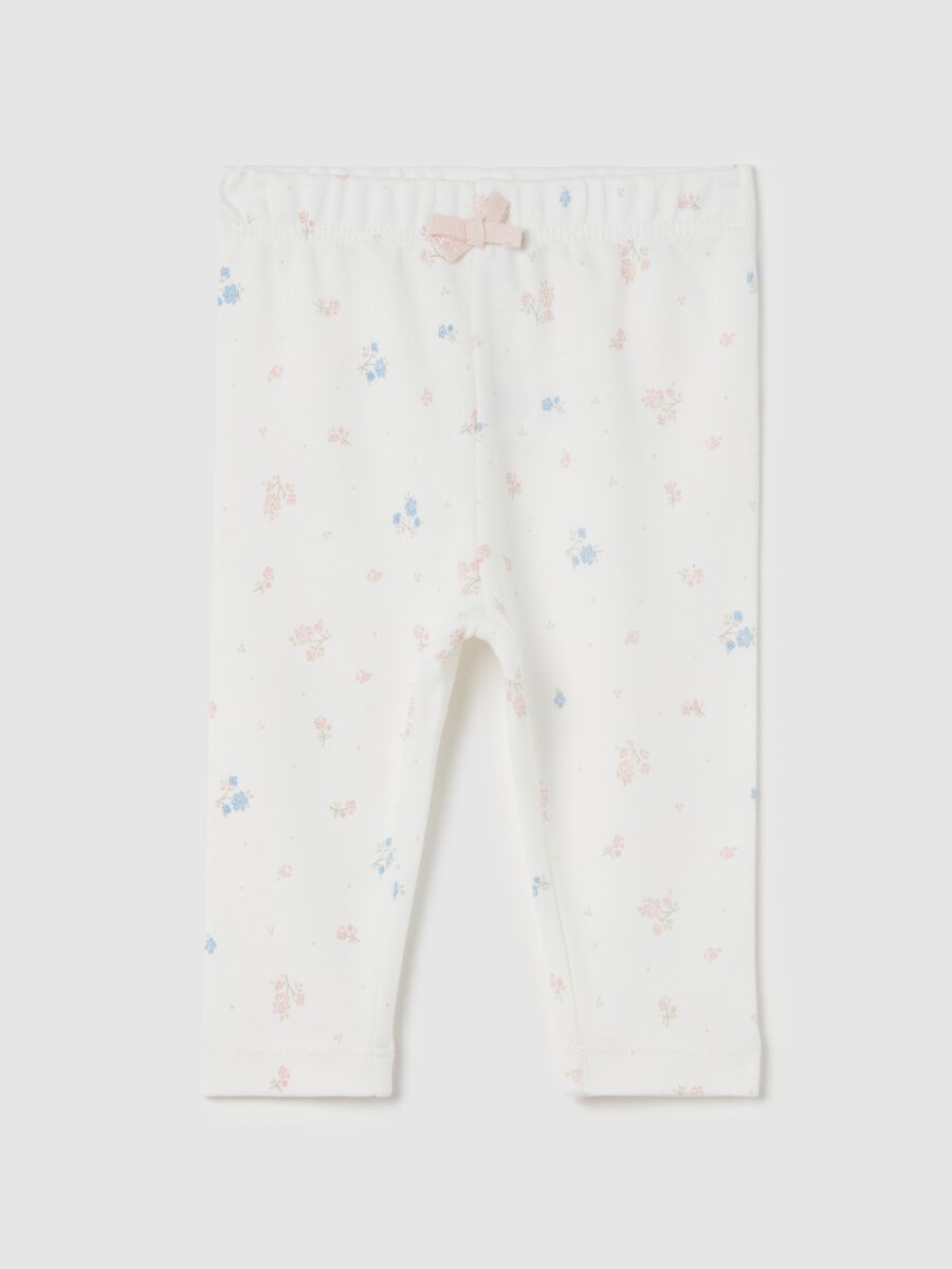 Floral leggings in organic cotton_0