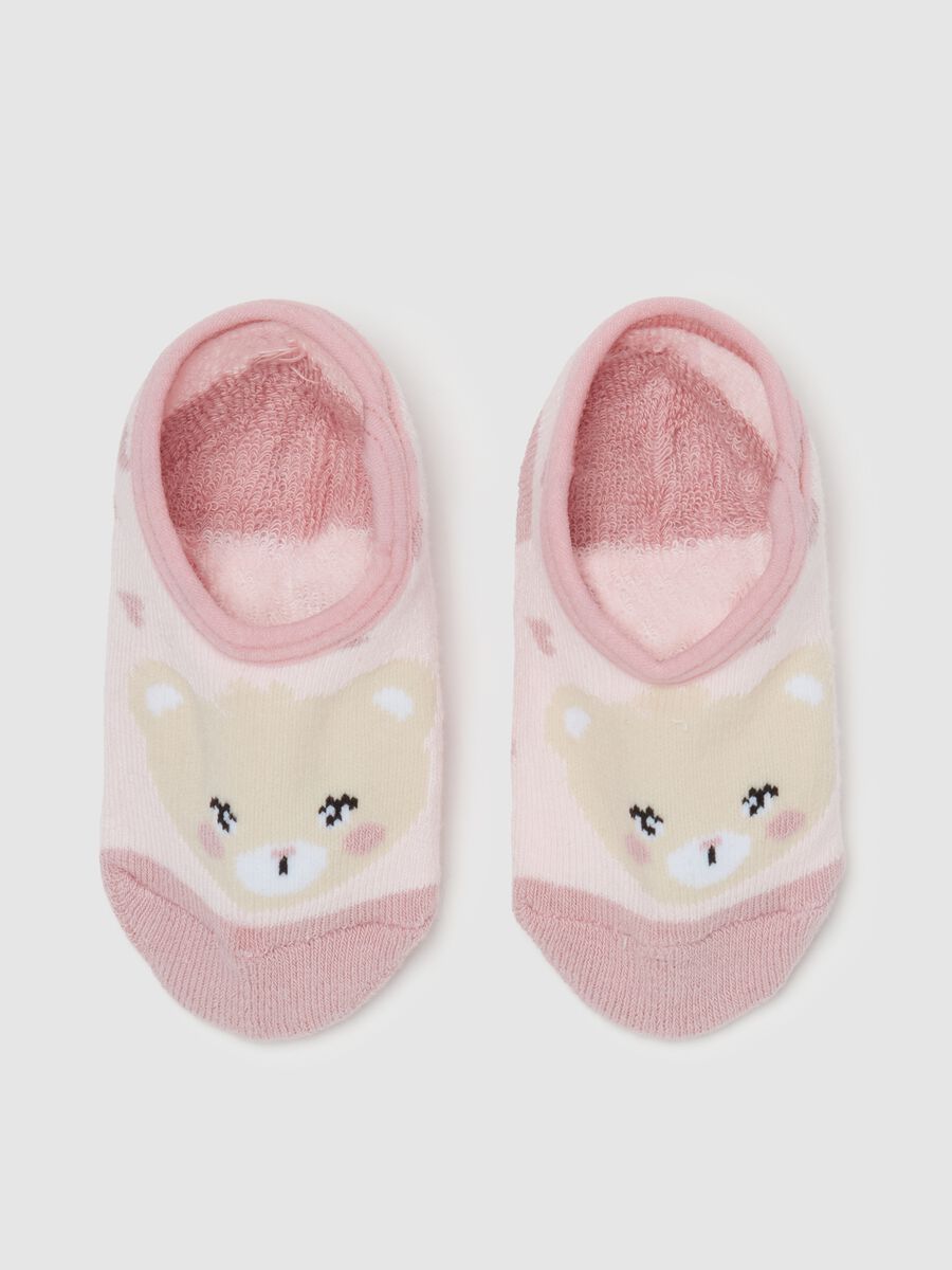 Slipper socks with teddy bear design_1